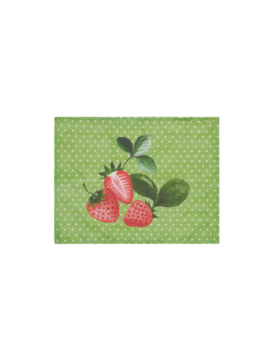 Kentia Loft June Σουπλά Υφασμάτινο Πράσινο 45x33cm 4τμχ