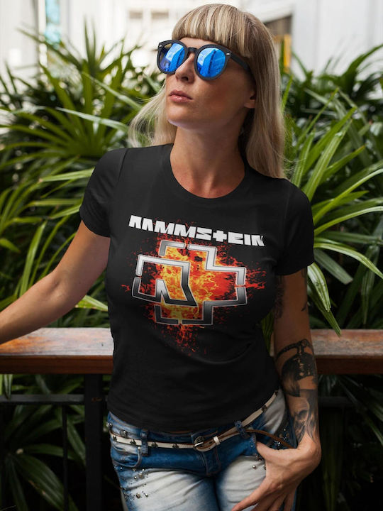 Softworld Rammstein Lava Logo T-shirt Μαύρο
