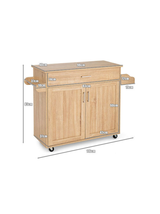 Floor Kitchen Cabinet Brown 116x40x85cm