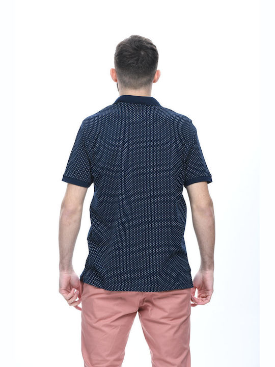 Renzo Uomo Bluza Bărbătească cu Mânecă Scurtă Polo BLUE