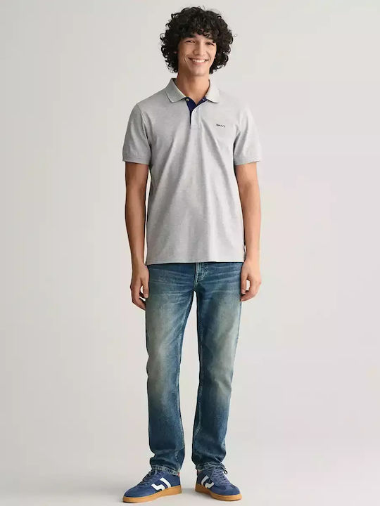 Contrast Polo T-shirt Γκρι