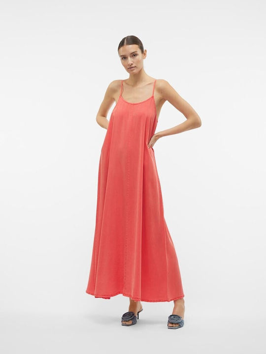 Vero Moda Maxi Φόρεμα Κοραλι