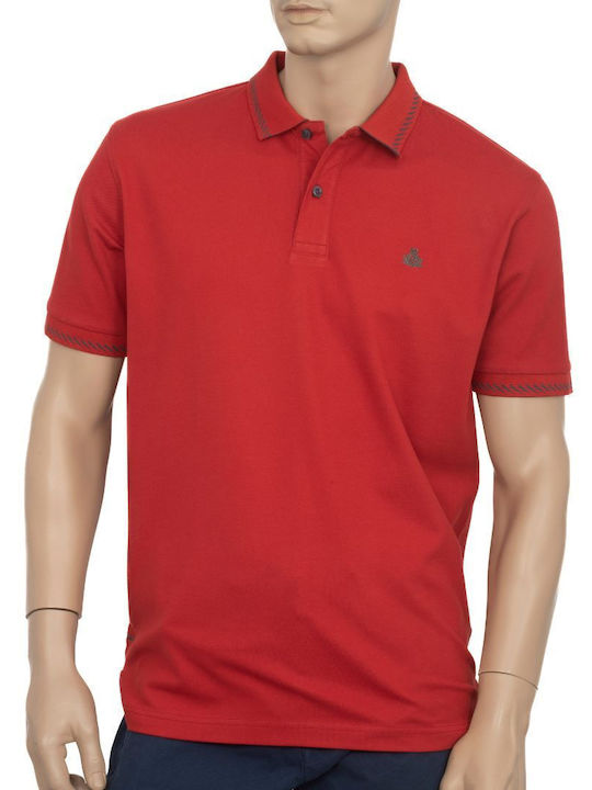 Visconti Men's Short Sleeve Blouse Polo RED