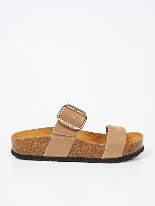 Apure Leather Women's Anatomic Flatforms Taupe