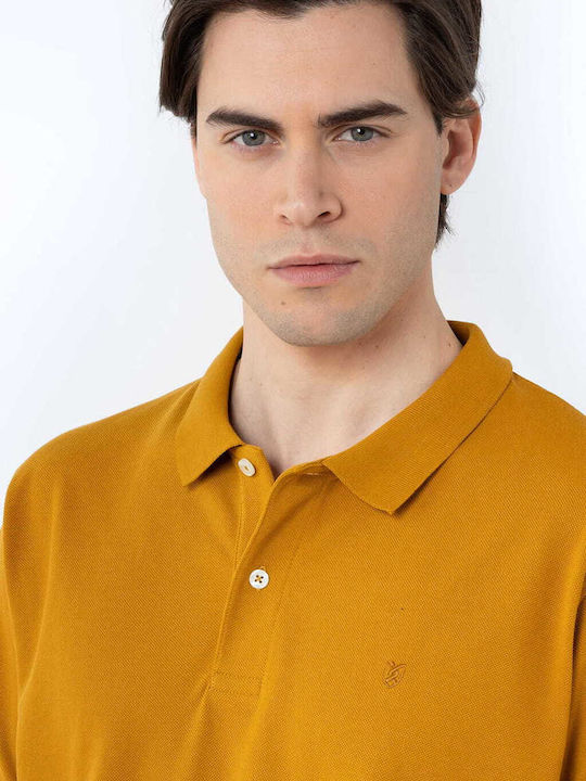 The Bostonians Men's Short Sleeve Blouse Polo Mustard