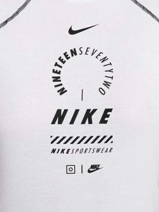 Sportswear Καλοκαιρινό Mini Αθλητικό Φόρεμα T-shirt Κοντομάνικο Λευκό