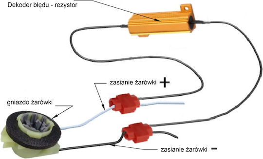 Anulator Indicator Defecțiune CAN bus Auto 50W 12V 10ohm 1buc