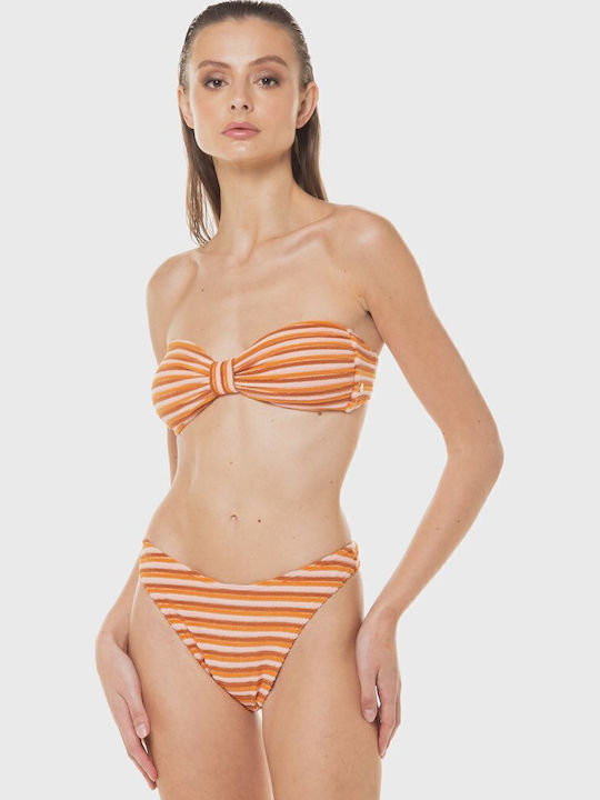 Tides Terry Hike Bikini Slip Portocaliu