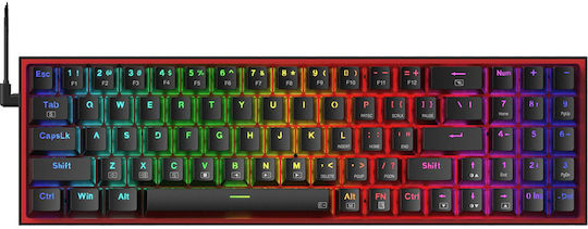 Redragon K628-RGB Pollux Gaming Μηχανικό Πληκτρολόγιο 75% με Custom Red διακόπτες και RGB φωτισμό (Αγγλικό US)
