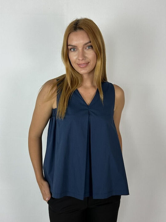 Moutaki Women's Blouse Navy Blue