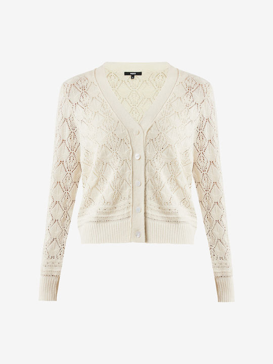 Mexx Women's Knitted Cardigan Ecru