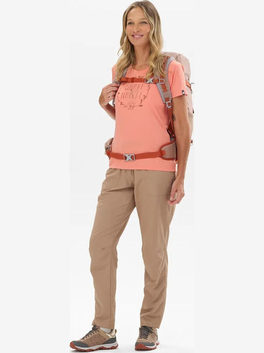 Women's T-shirt Hiking Fast Drying with Sheer Pink