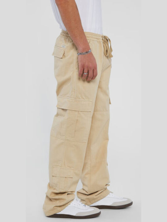 Παντελόνι Cargo σε Loose Εφαρμογή Pale Beige