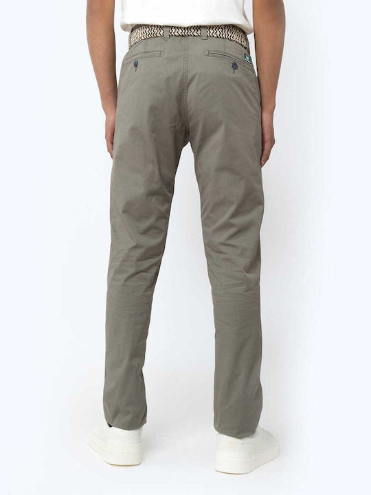 The Bostonians Men's Trousers Chino in Regular Fit Oil Green