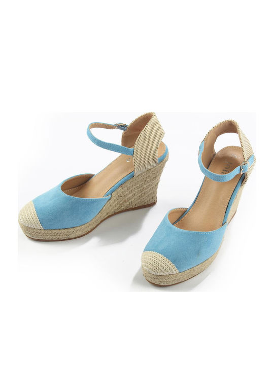 Platforme Dama În Stil Espadrile Albastru