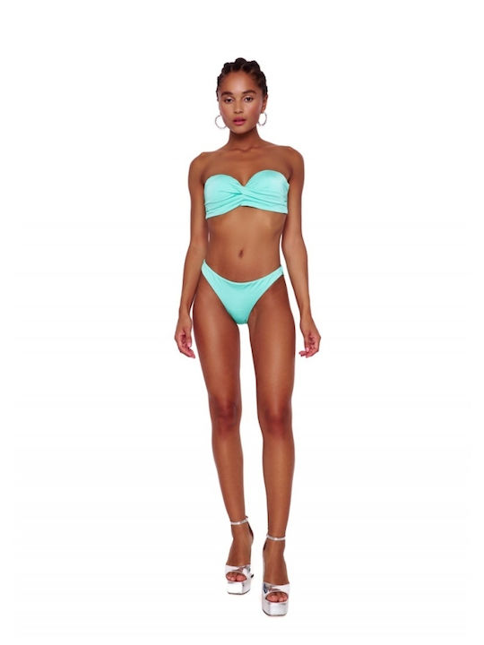 Bluepoint Underwire Strapless Bikini with Detachable Straps Turquoise