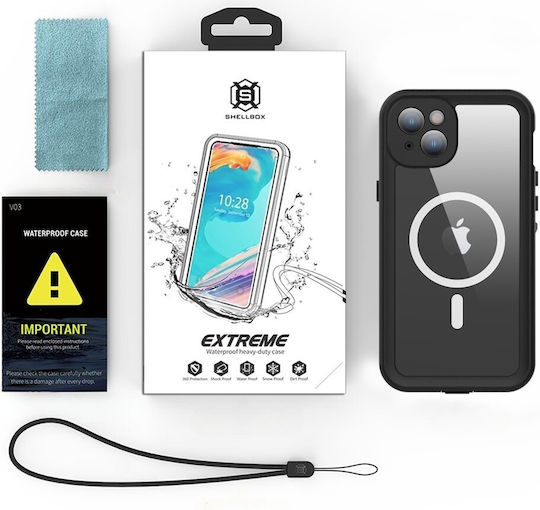Shellbox Back Cover Σιλικόνης Αδιάβροχο Μαύρο (iPhone 15 Plus)