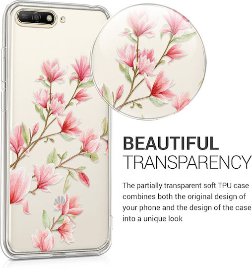 KWmobile Magnolias Back Cover Σιλικόνης Διάφανο (Huawei Y6 2018)