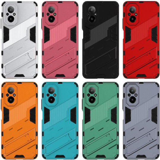 Realme C67 4g Global Punk Armor 2 In 1 Pc + Tpu Phone Case Holder Black