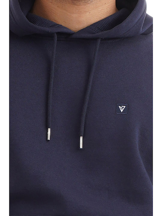 Sweatshirt with Hood Navy Blue