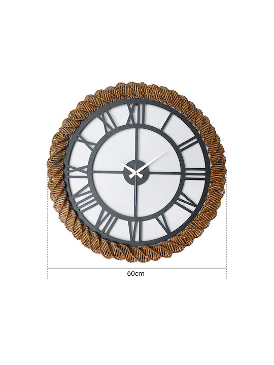 HomeMarkt Wall Clock Metallic Bronze Ø60cm