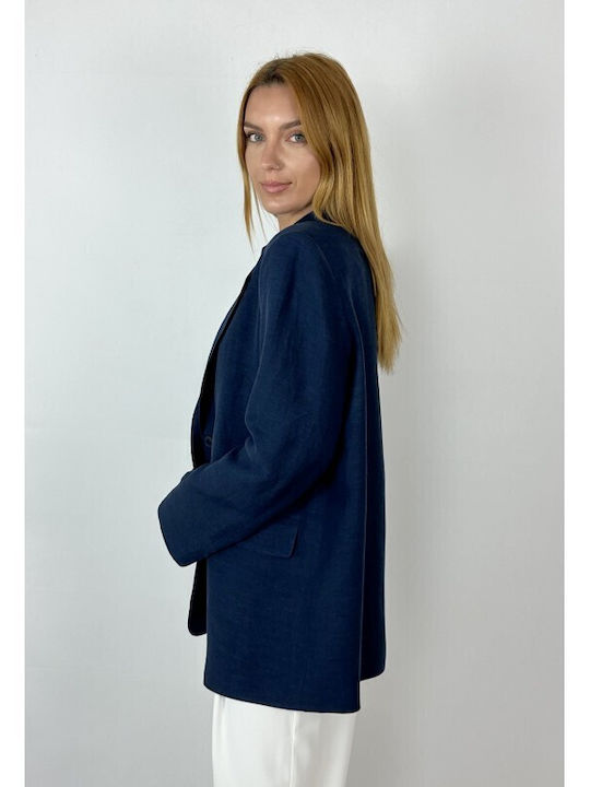 Baziana Blazer pentru femei Sacou Blue Navy