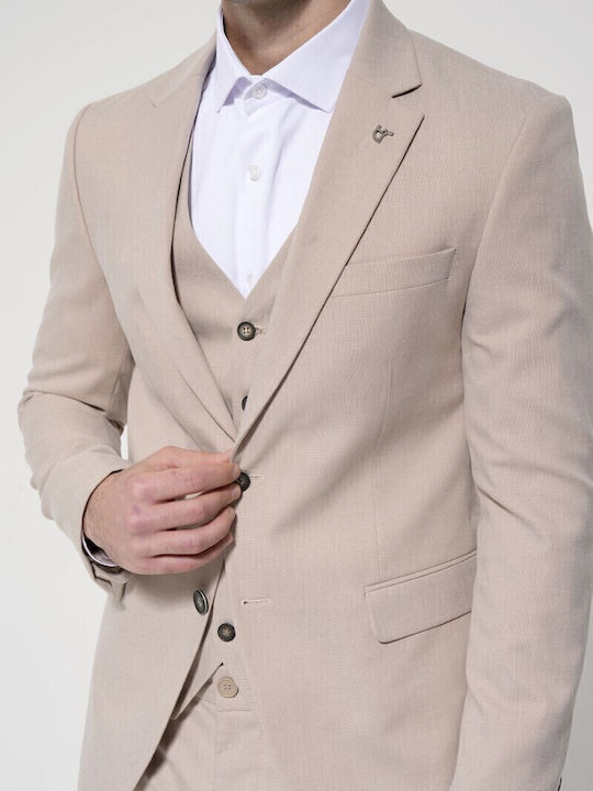 Men's Summer Suit Jacket Beige