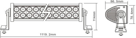Rechteckς Wasserdicht Scheinwerfer Auto LED 240W 1Stück
