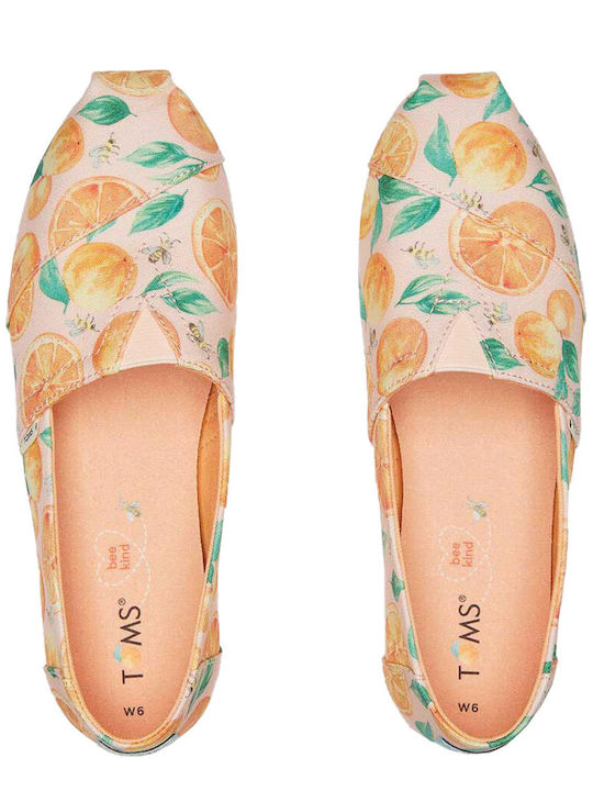 Ombre Woven Women's Fabric Espadrilles Orange