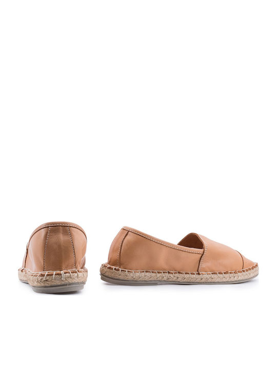 Alba Women's Leather Espadrilles Tabac Brown