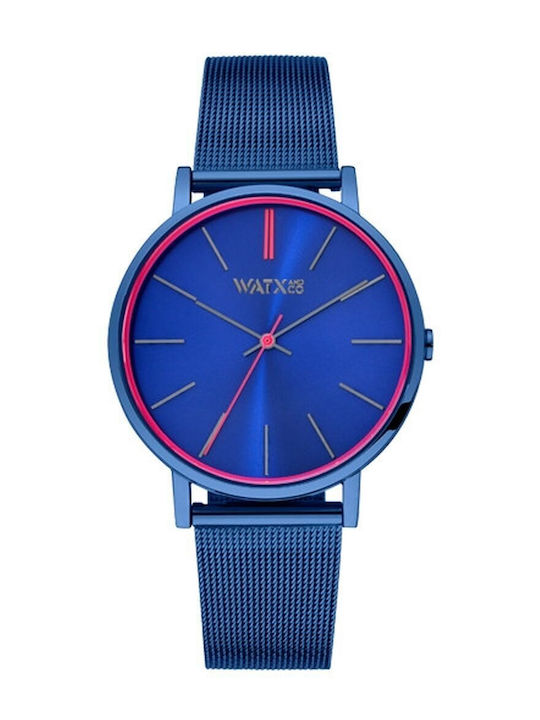 WATX & CO Ceas de Damă cu Albastru Brățară Metalică