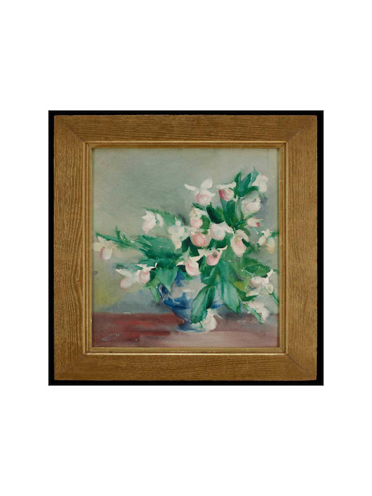 Untitled (flowers In A Vase) (1899) By Julia Collins Stohr Painting on Canvas 110x110cm
