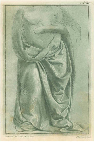 Study A Semi-nude Standing Figure Drapery Leonardo Картина Платнен 40x50см
