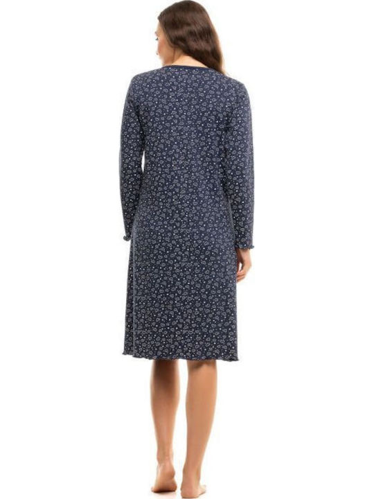 Cherry Winter Women's Nightdress Baby Blue
