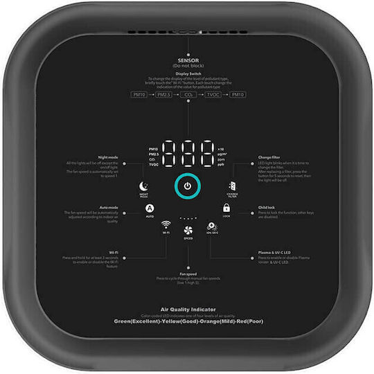 AlecoAir P80 Καθαριστής Αέρα για Χώρους 80m²