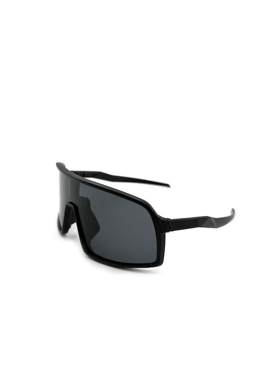 V-store Sunglasses with Black Plastic Frame and Black Polarized Lens POL8230BLACK