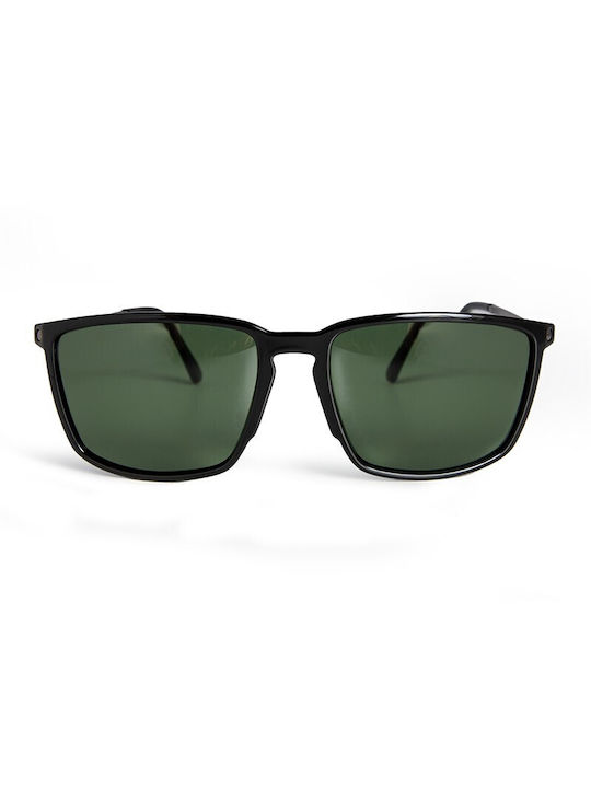 V-store Men's Sunglasses with Black Frame and Green Polarized Lens POL20086GREEN