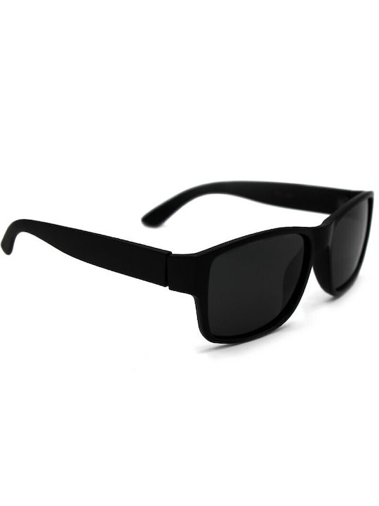 V-store Sunglasses with Black Plastic Frame and Black Polarized Lens POL4061BLACK