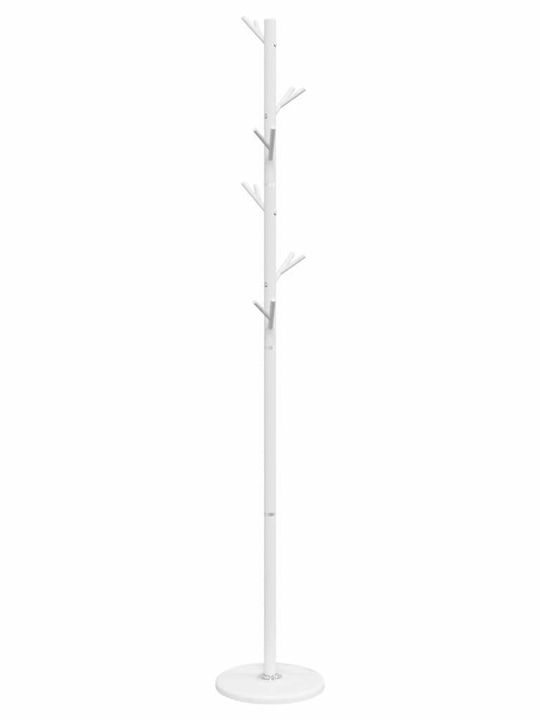 vidaXL Καλόγερος Μεταλλικός Λευκός 29x29x172cm