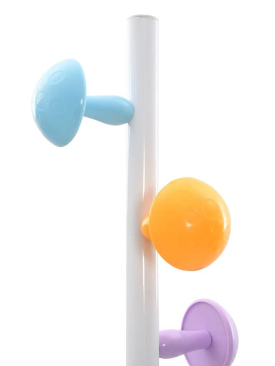 vidaXL Καλόγερος Μεταλλικός Λευκός 35x35x172cm