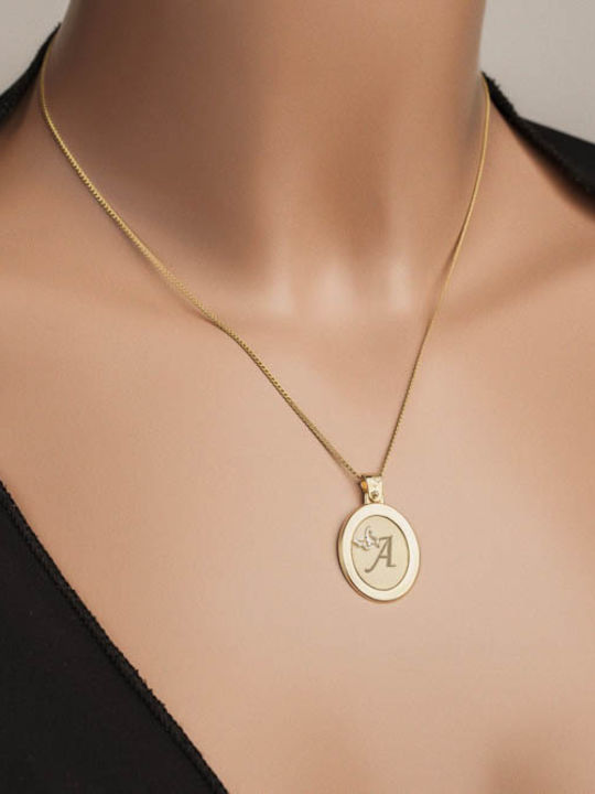 Dio Jewellery Lab Halskette aus Vergoldet Silber mit Buchstabenauswahl
