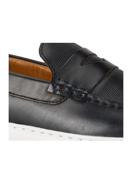 Carson Leder Herren Mokassins in Schwarz Farbe