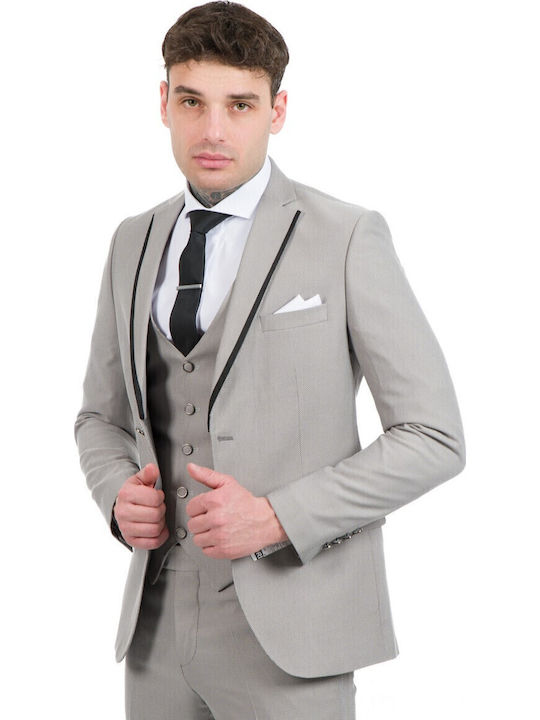 Herrenanzug mit Weste Grey