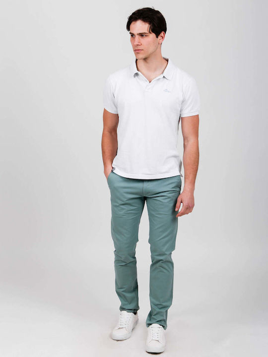 Trousers Chino Elastic in Slim Fit Green