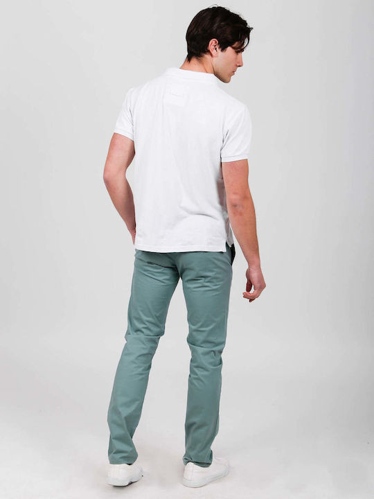 Trousers Chino Elastic in Slim Fit Green