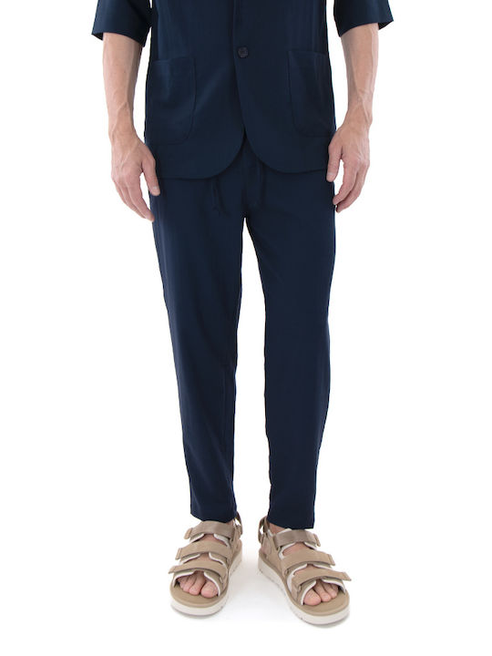 Vittorio Artist Santo Pantalon Bărbătesc cu Croială Slim BLUE VTTR-