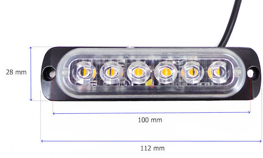 Lumini de Volum ale Camionului 1buc 12 / 24V - Roșu 597B
