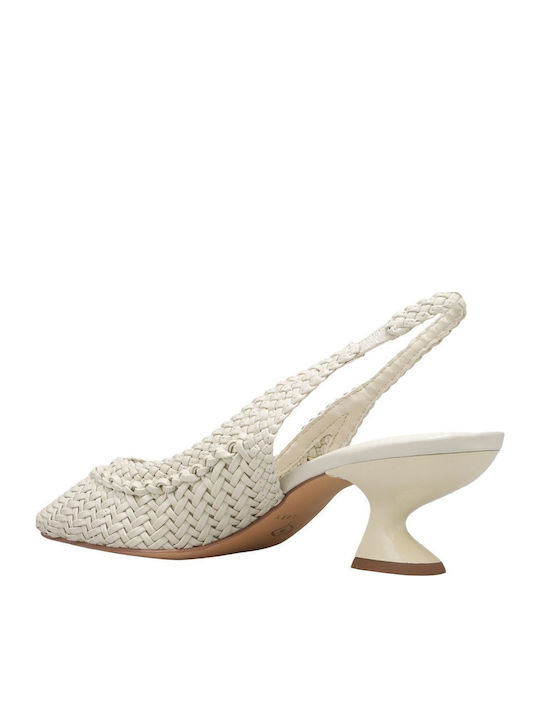 Pumps mit Riemchen Weiß