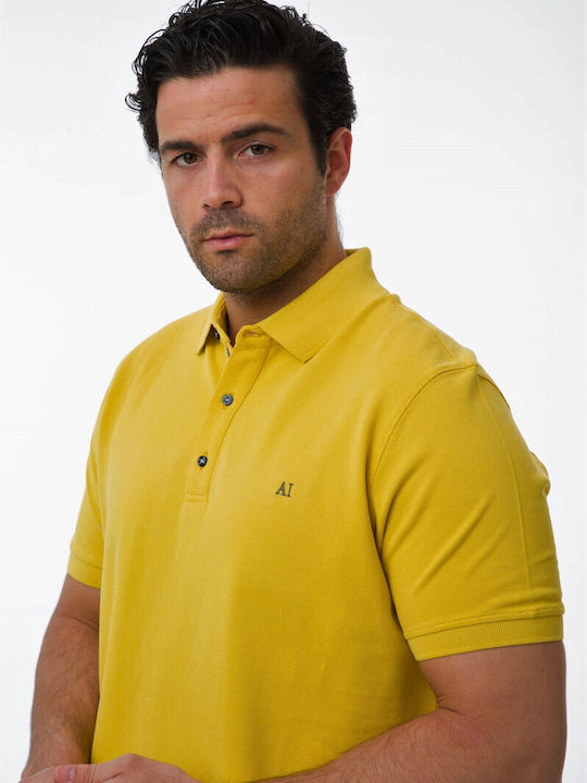 Artisti Italiani Men's Short Sleeve Blouse Polo ochre