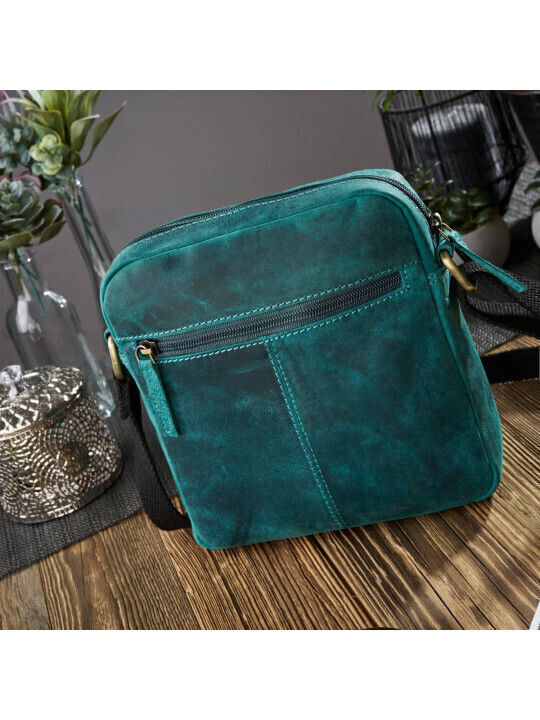 Set Leather Women's Bag Shoulder Green